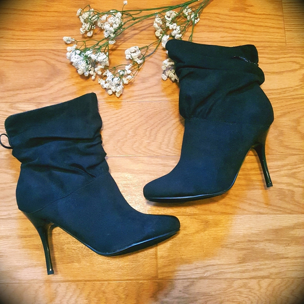 NEW High Heeled Scrunch Charlotte Russe Ankle Boot